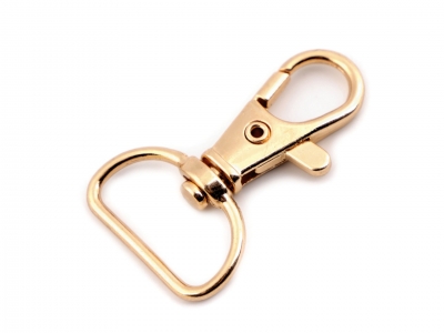 Karabiner mit Wirbel | metall rosegold